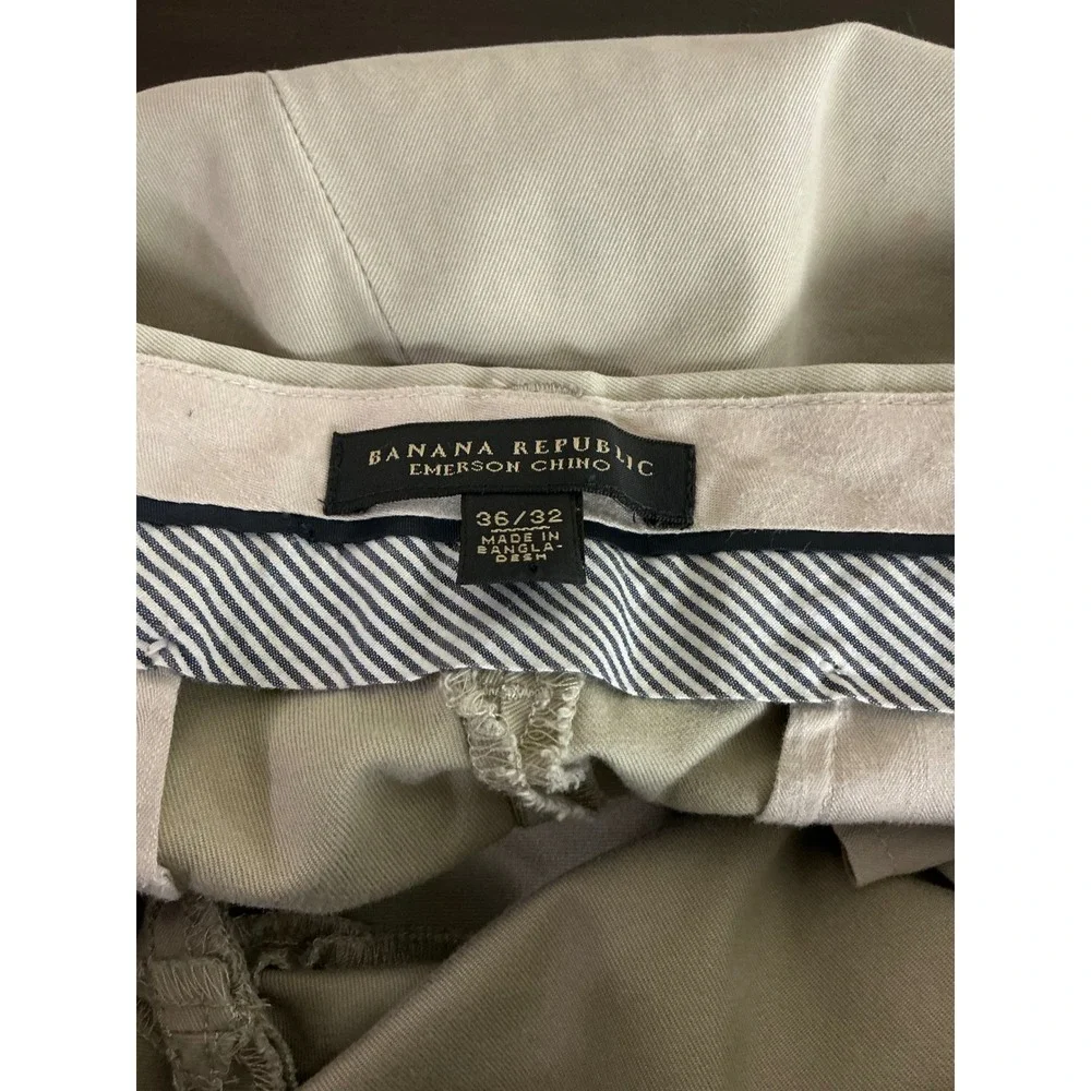 Banana Republic Pants‎ Men's 36 Emerson Chino Pants Khaki Cotton Casual